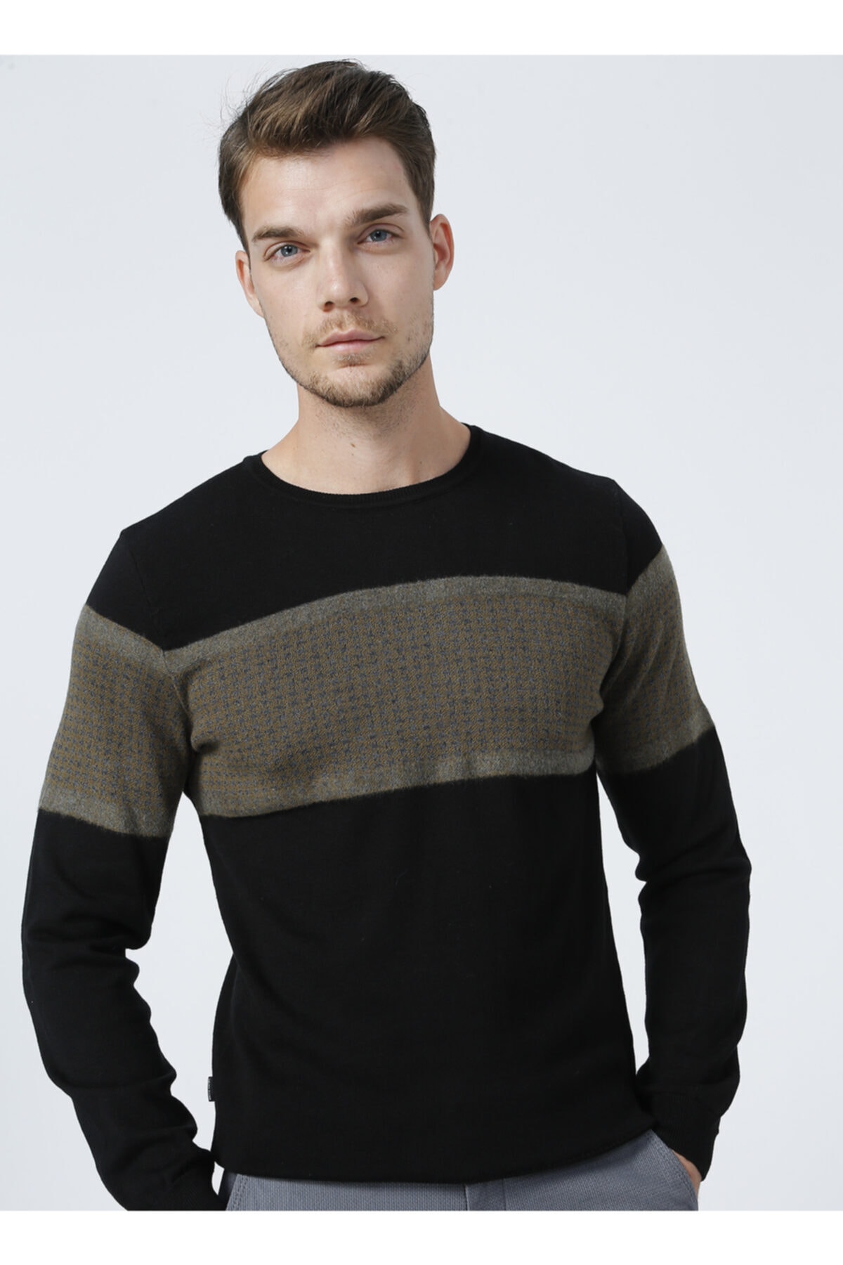 بافت و پلیور مردانه مشکی Pierre Cardin | G021SZ0TK.000.1121964 اورجینال - تصویر 2