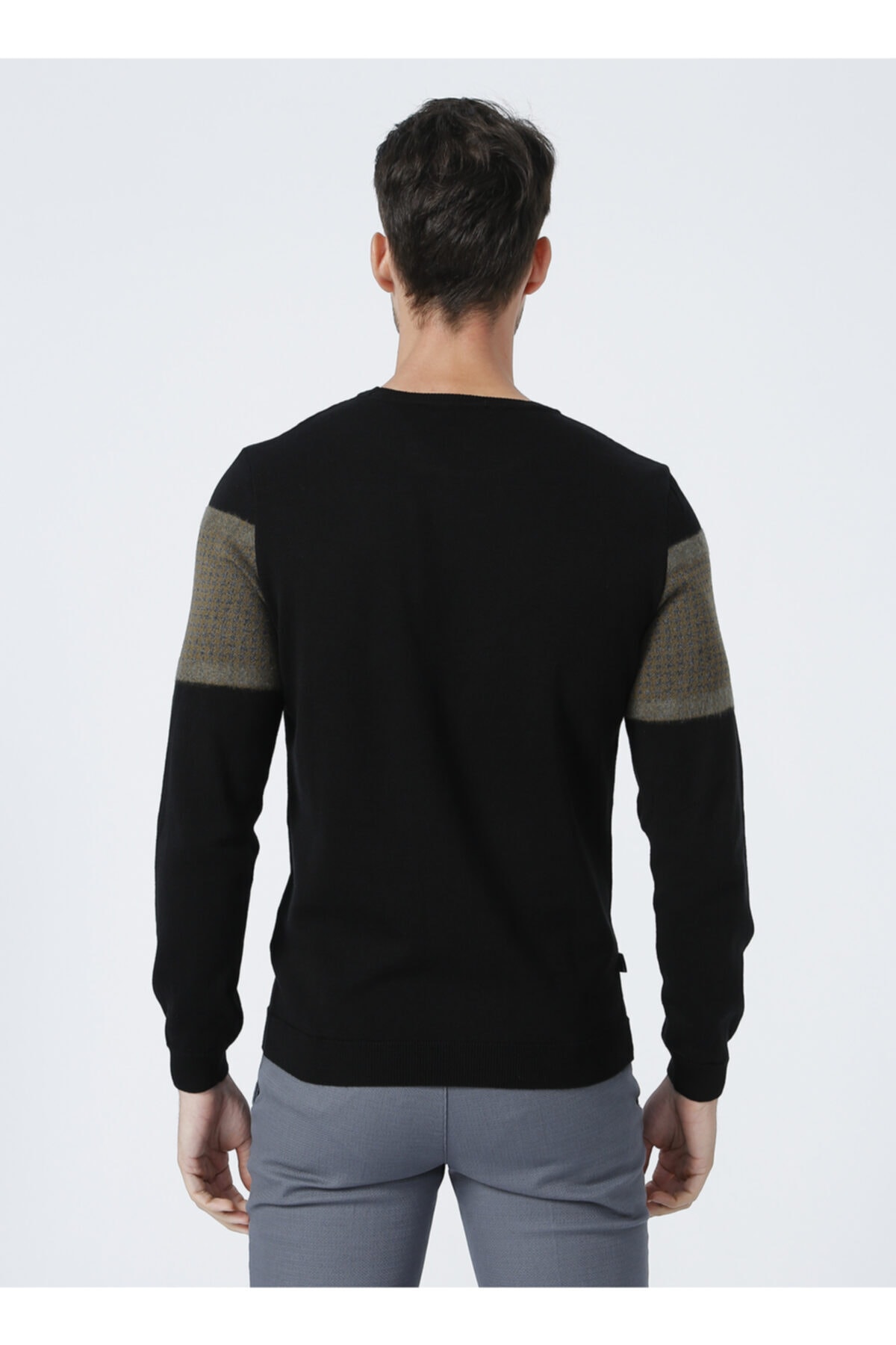 بافت و پلیور مردانه مشکی Pierre Cardin | G021SZ0TK.000.1121964 اورجینال - تصویر 3