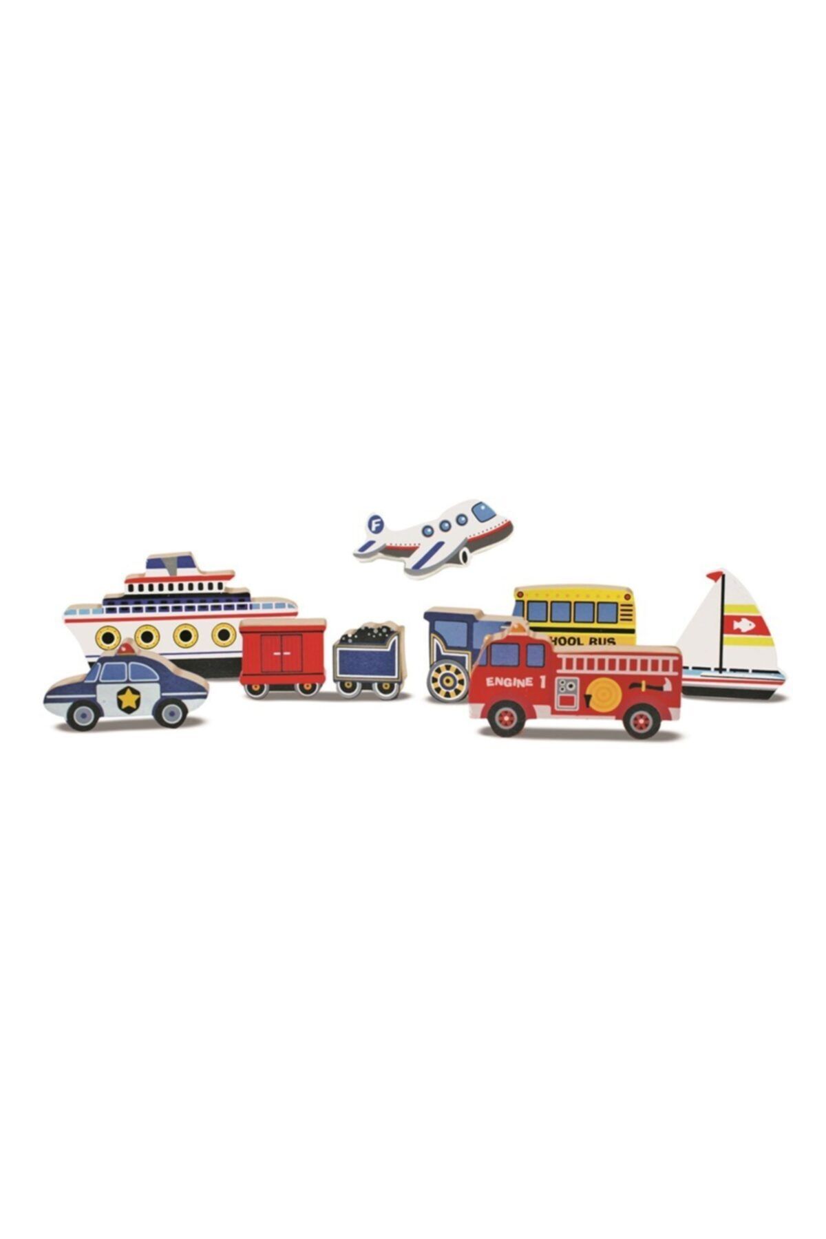 اسباب بازی های چوبی چند رنگ Melissa Doug پازل چاق ملیسا و داگ وسایل نقلیه Melissa & Doug