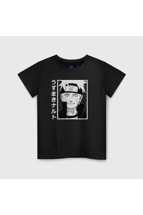 Uzumaki Naruto Siyah Çocuk Tshirt Model 518 06368