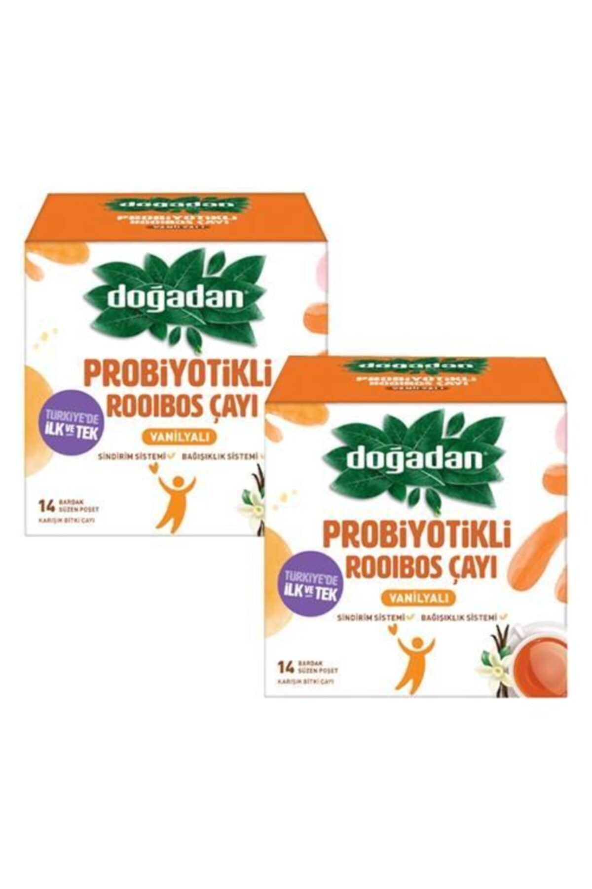 Doğadan Probiyotikli Roobios Vanilya Bardak Poşet Çay 14' Lü X 2 Adet