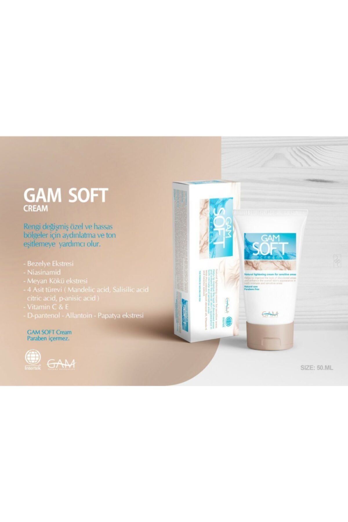 GAM-Soft Care Cream - 50ml, For Private and Sensitive Areas, Contains Vitamins C 3