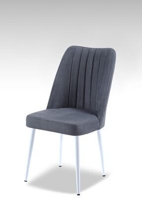 Vento Sandalye - Jerika Gri - Metal Beyaz Ayak ventojerrybeyaz