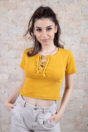 Sarı Iplikli Kadın T-shirt MW0020211409