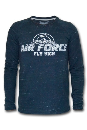 Airforce Erkek Uzun Kollu Sweatshirt - Lacivert TE084