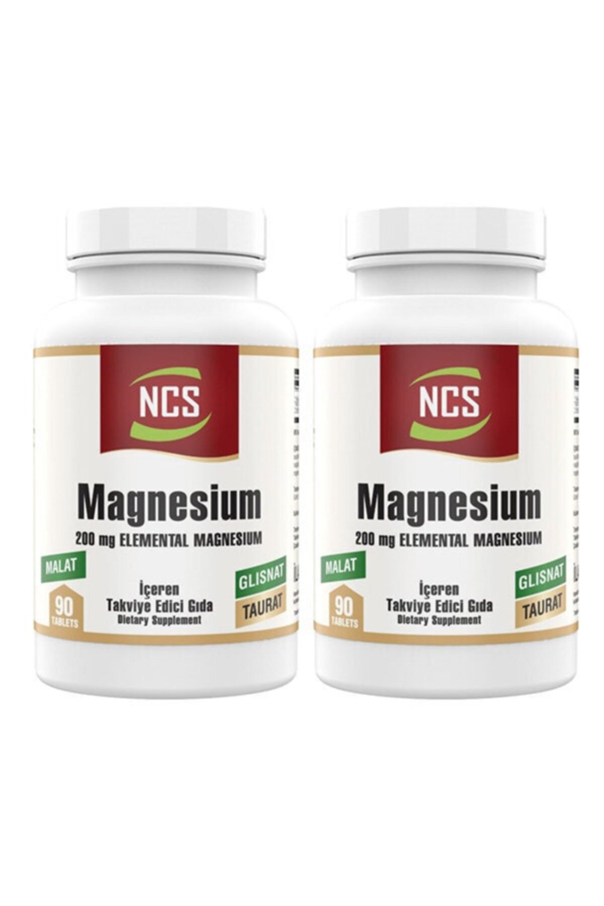 NCS Magnesium 200 Mg Malat Taurat Glisinat 90 Tablet 2 Kutu