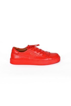 Hakiki Deri Kırmızı Erkek Sneaker TYC00221524591