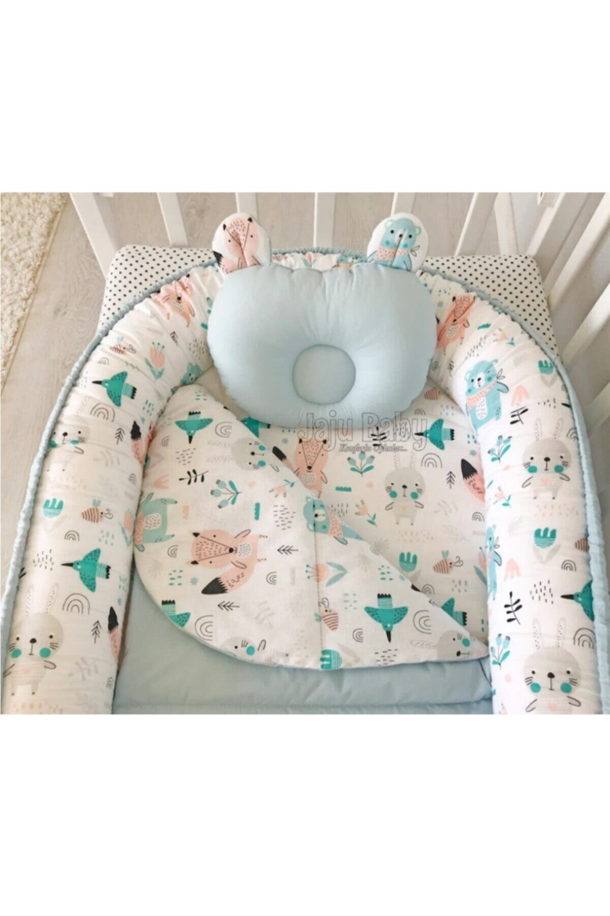 Jaju Baby Nest Sevimli Hayvanlar Tasarım Lüx Ortopedik Jaju-babynest Anne Yanı Yatak fotoğrafı 4 (önizleme)