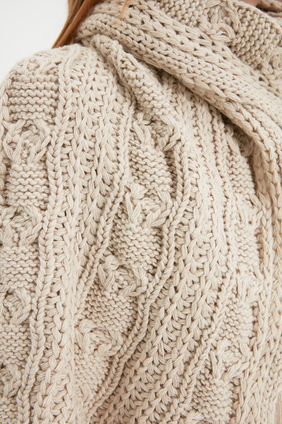 Trendyol Collection-Beiger Strickschal mit Detail TWOAW21AT0018 5