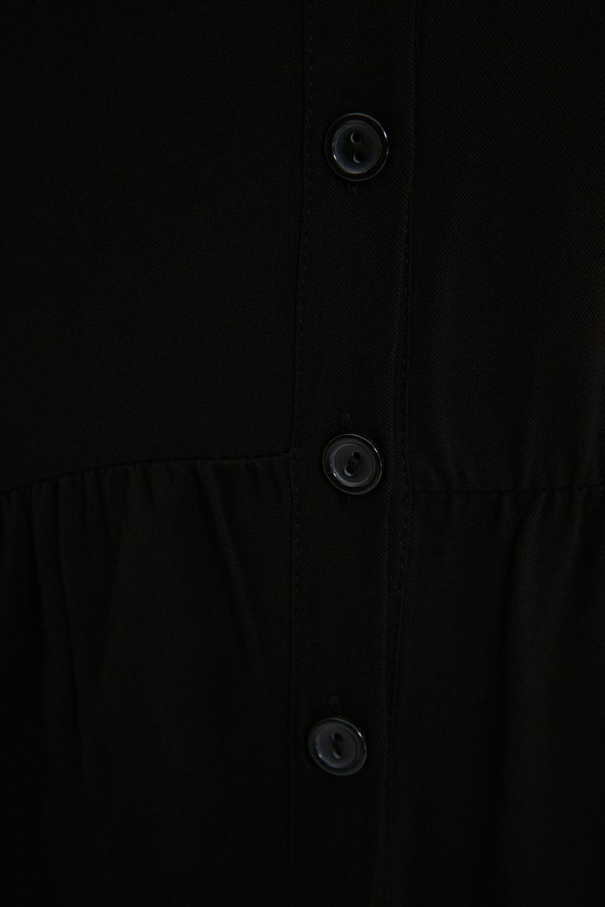 Trendyol Collection-Чорна сукня Gomlek TWOSS19ST0085 4