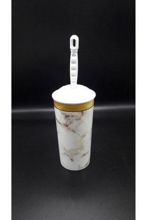 Wc Fırçası Plastik-mermer Desen- Beyaz (35 Cm) AMH0056d11