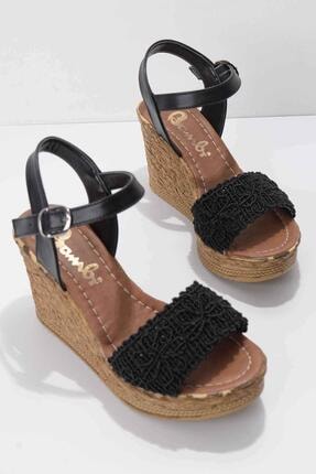 Siyah Kadın Dolgu Topuklu Ayakkabı K05927010116