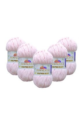 Dolphin Baby Kadife Ip 5'li Paket - 80303 Açık Pembe - 100 Gr. 120 Mt. HBON0030HA