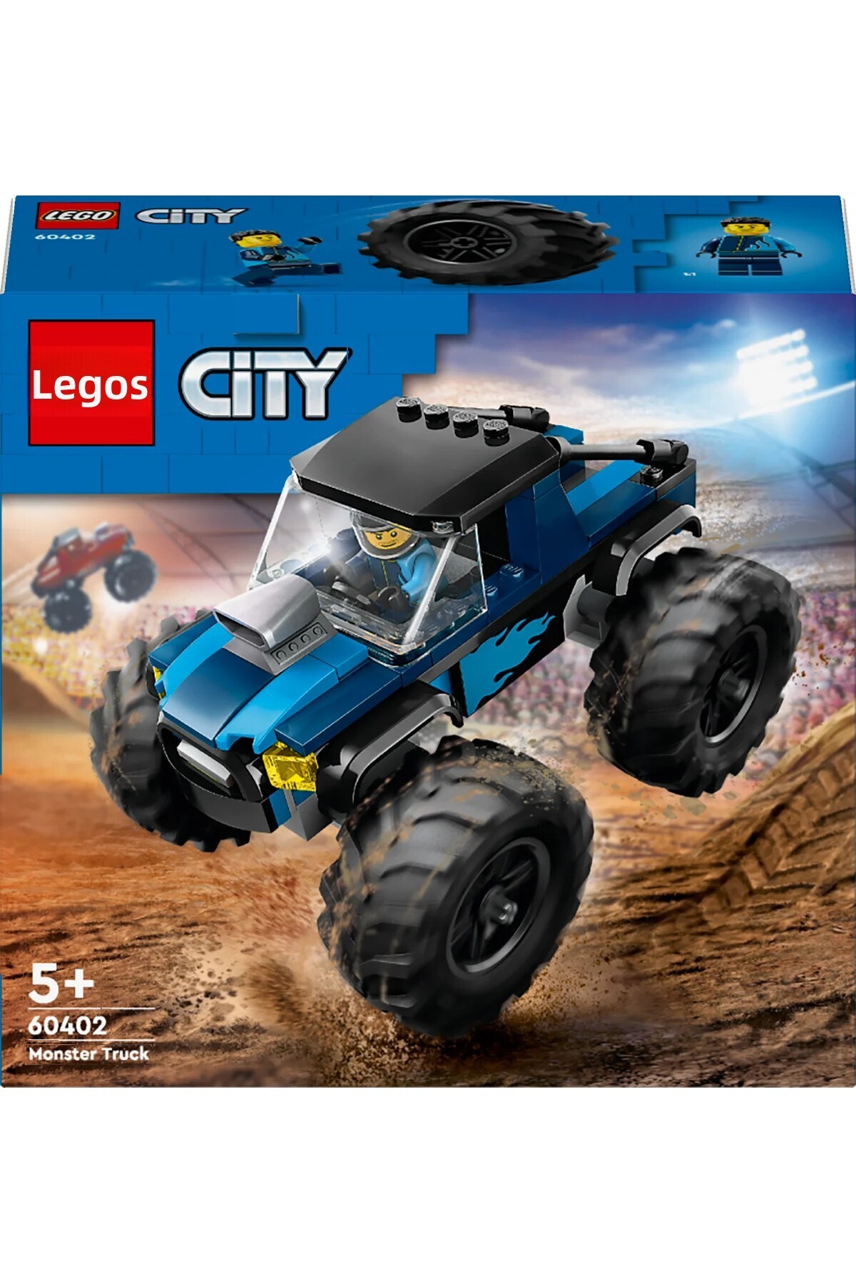 LEGO ® City Blue Monster Truck 60402 – stavebnica pre deti od 5 rokov (148 kusov)