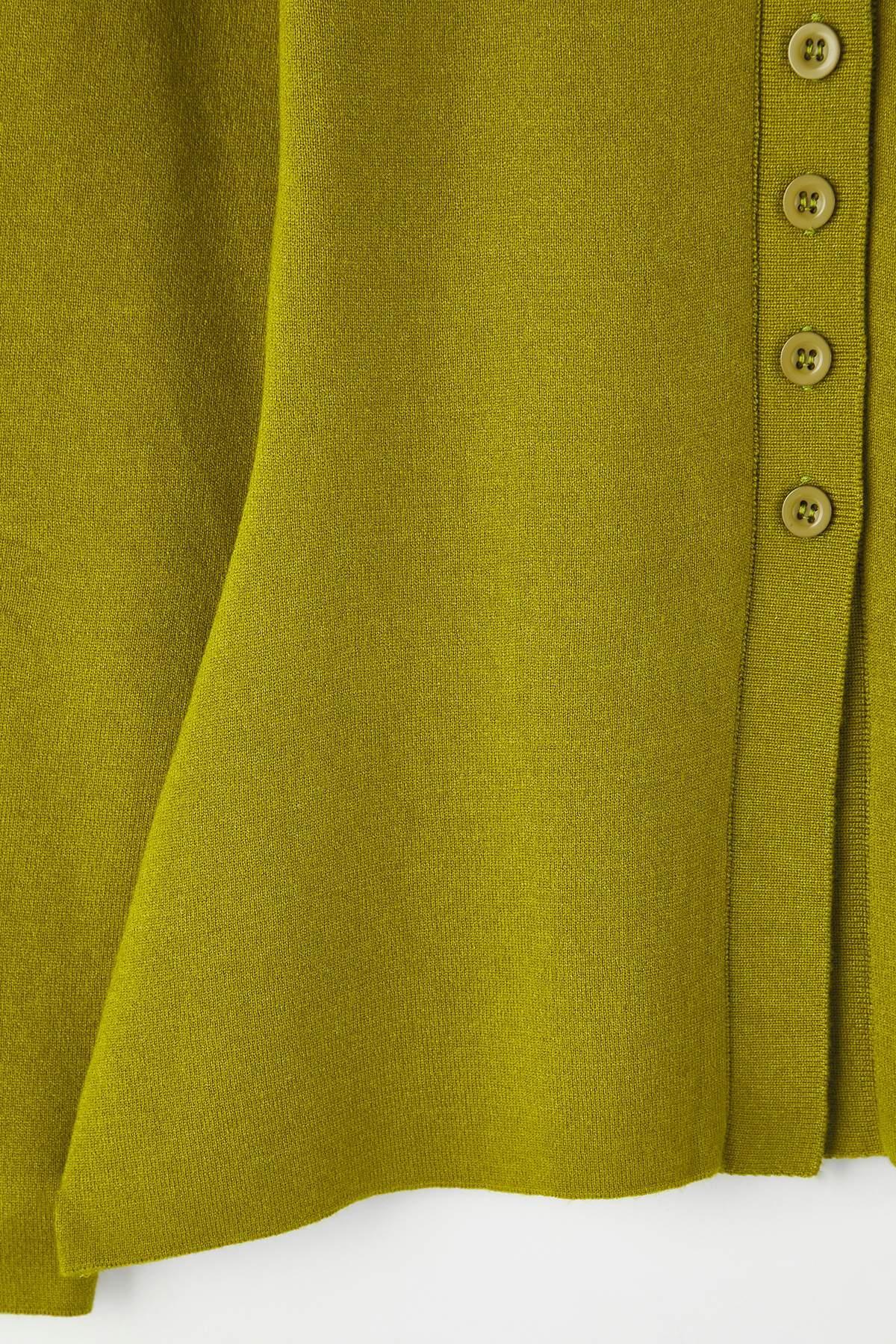 Trendyolmilla  Yağ Yeşil V Yaka Merserize Görünümlü Premium İplik/Özel İplik Triko Hırka TWOAW26HI00079 - Görsel 7