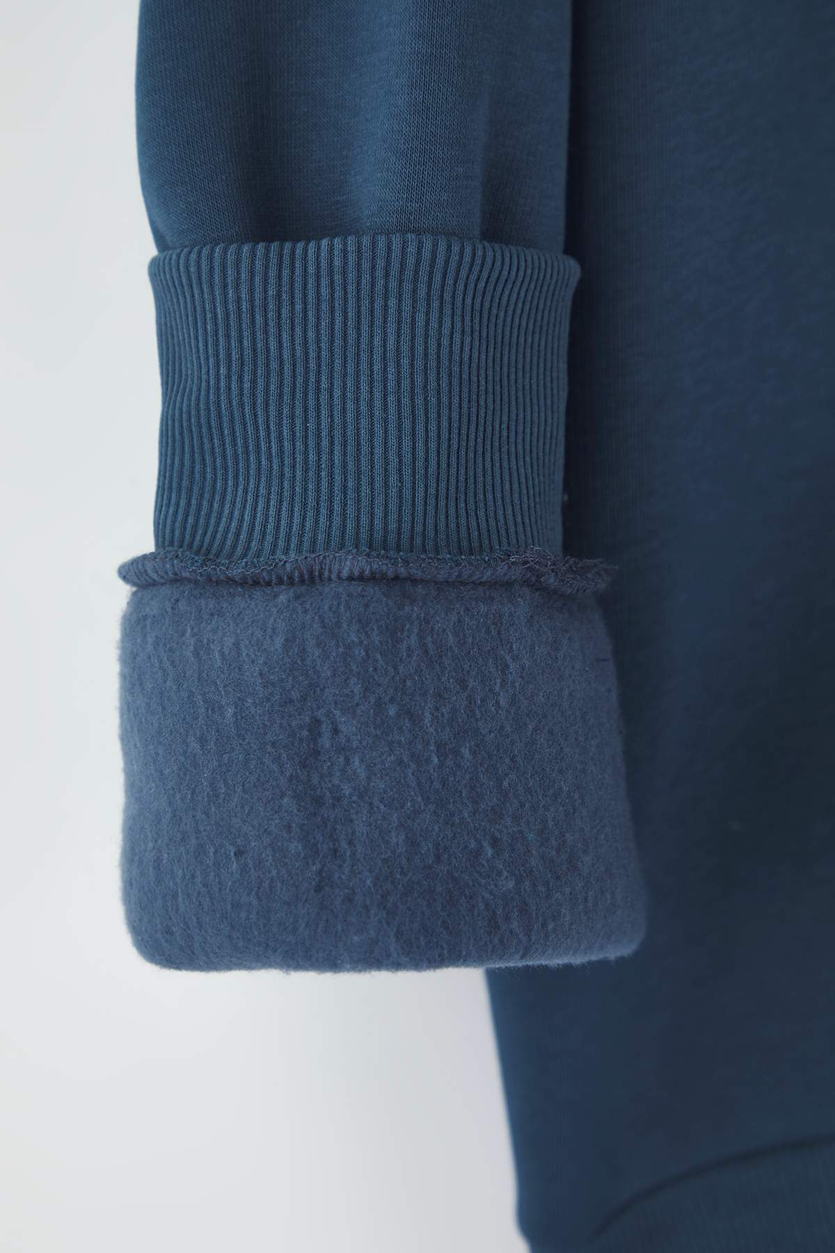 Trendyolmilla  Teen Petrol Slogan Nakışlı Oversize/Geniş Kalıp Kapüşonlu Örme Sweatshirt TWOAW26SW00175 - Görsel 7