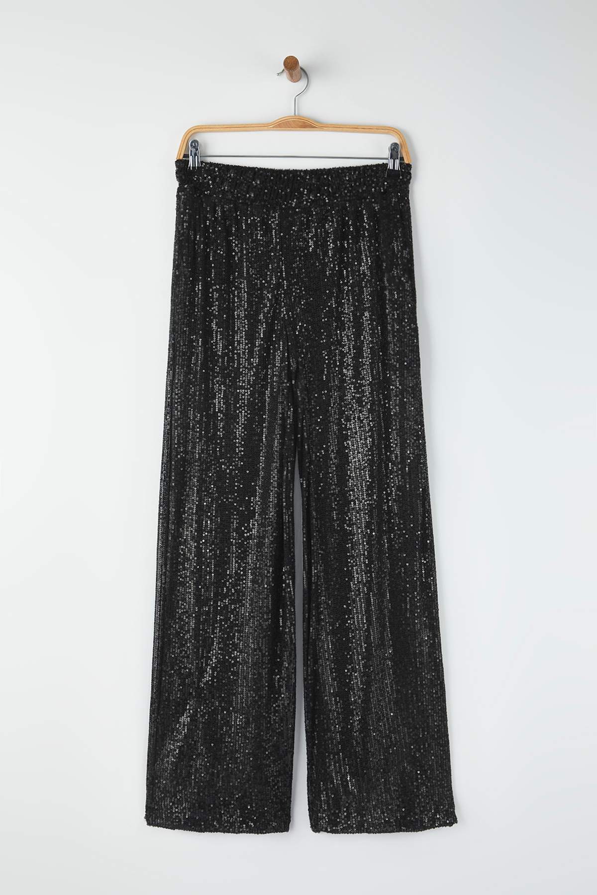 Trendyolmilla  Siyah Pul Payet Şık/Gece Party Mini Şort Astarlı Pantolon TPRAW26PL00001 - Görsel 6