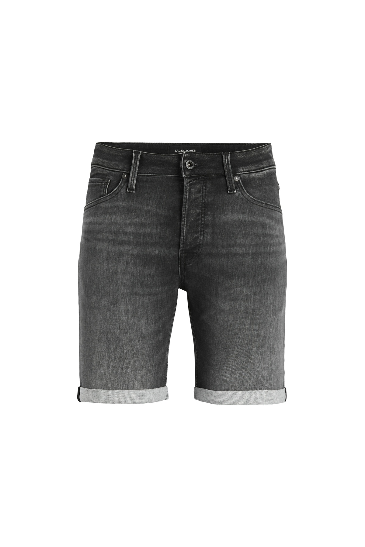 جک اند جونز شلوارک جین معمولی مردانه مشکی JJIRICK JJICON SHORTS SQ 612 I.K SS