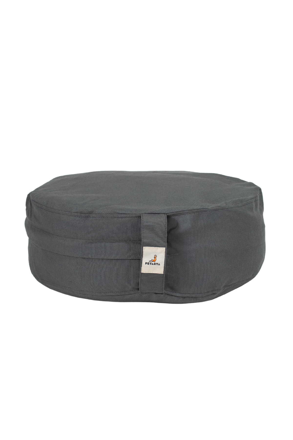 Grey Zafu Buckwheat Shell Filled Meditation Cushion Yoga Pillow 35 x 12 cm