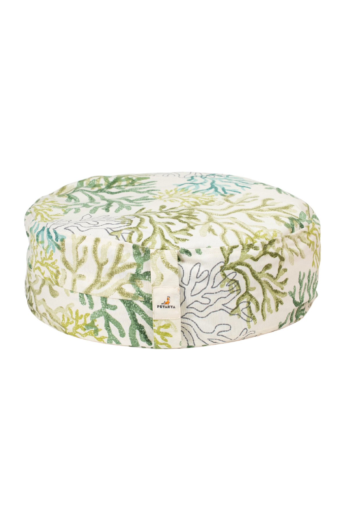 Coral Zafu Buckwheat Shell Filled Meditation Cushion Yoga Pillow 35 x 12 cm