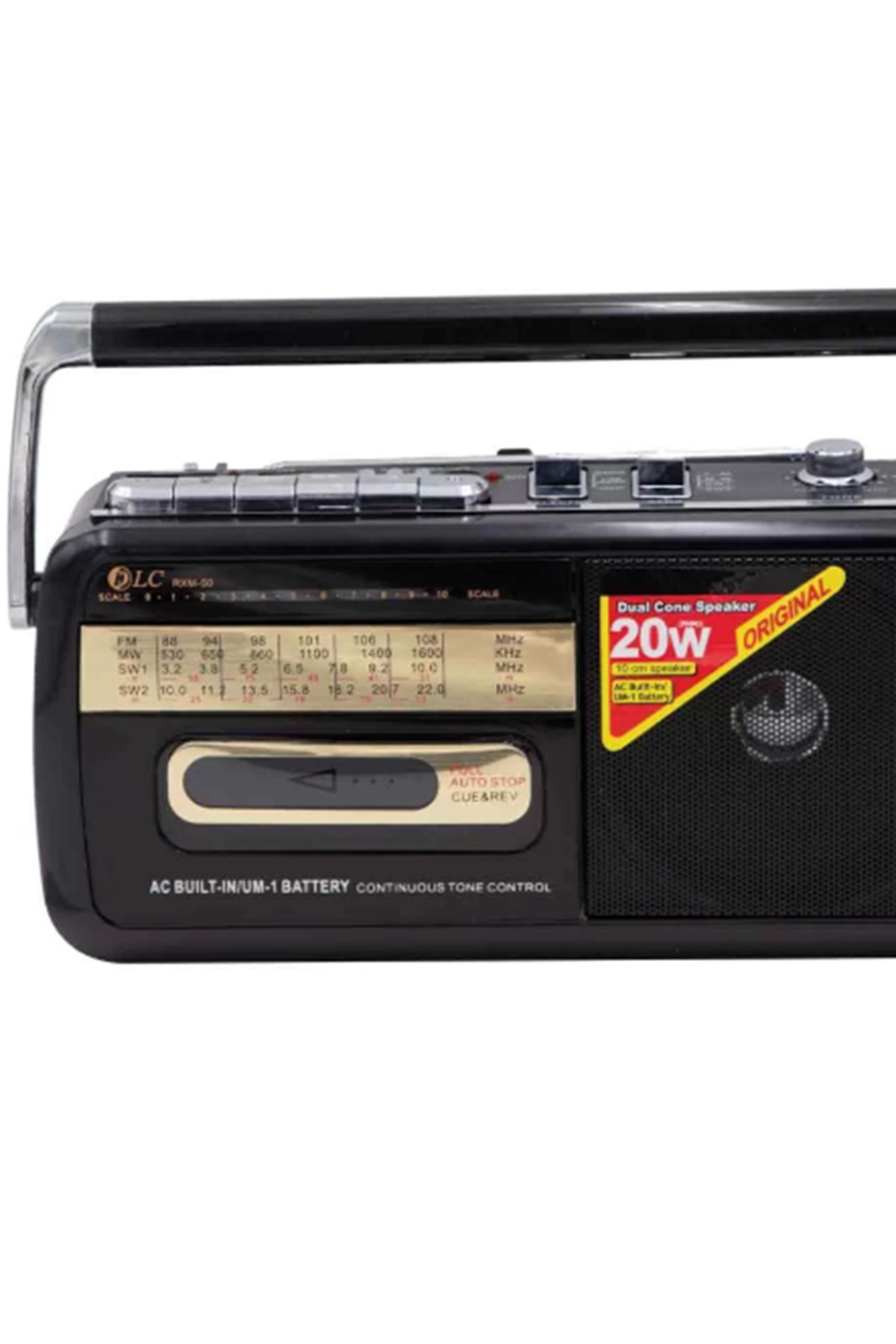 🔊 مسجل كاسيت وراديو كلاسيكي محمول من DLC– ميموري+ USB + راديو AM/FM/WM 🎶