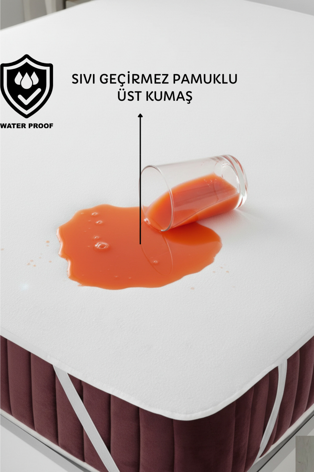 Buy & Albenimm Pamuklu Sıvı Su Geçirmez Ped Köşe Lastikli Tek Çift Kişilik Çocuk Bebek Yatak Koruyucu Alezi fotoğrafı 2 (önizleme)
