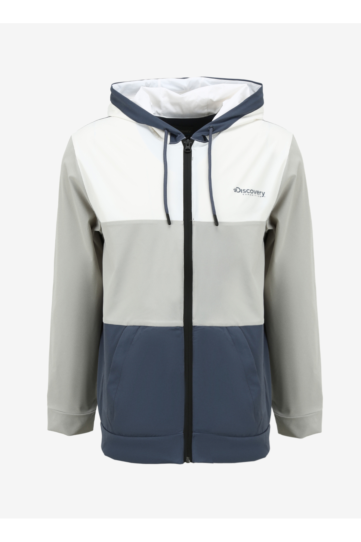Discovery Expedition Antrasit Erkek Kapüşonlu Relaxed Blok Su İtici Sweatmont D4SM-SWT3284 görsel 7