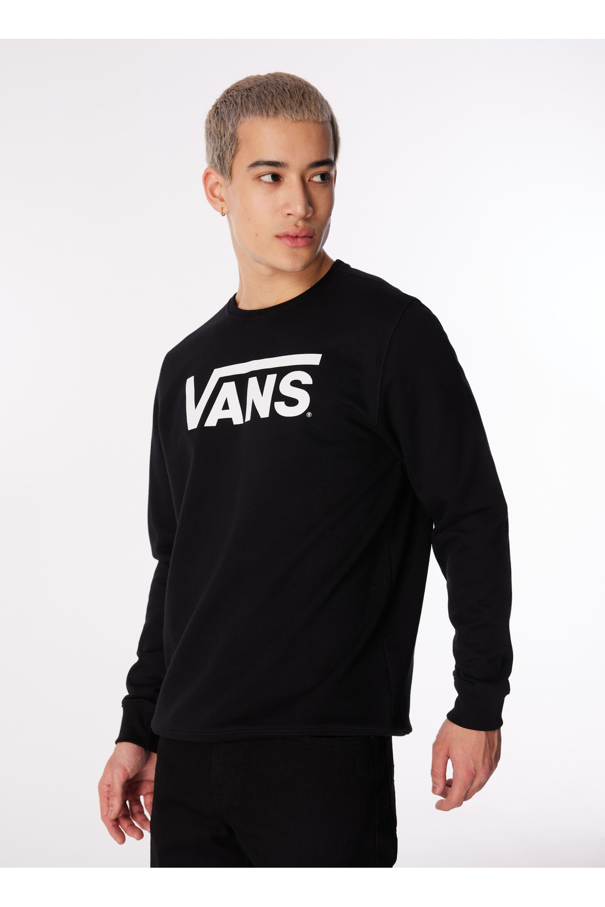 ونس سویشرت مردانه یقه گرد مشکی VN0A7Y3UBLK1 Classic Crew-B