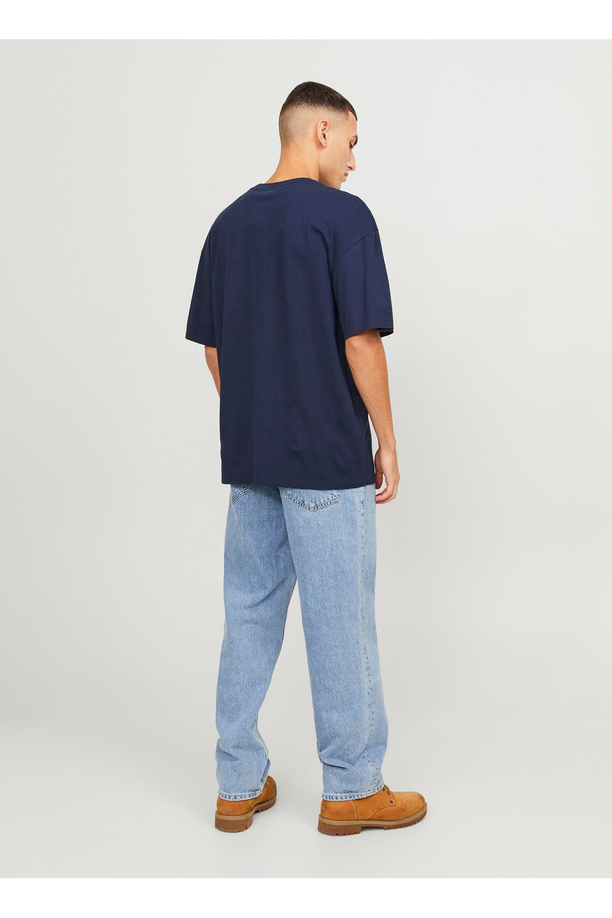 جک اند جونز تی شرت مردانه یقه ناوی آبی JJGALE TEE SS O-NECK LN