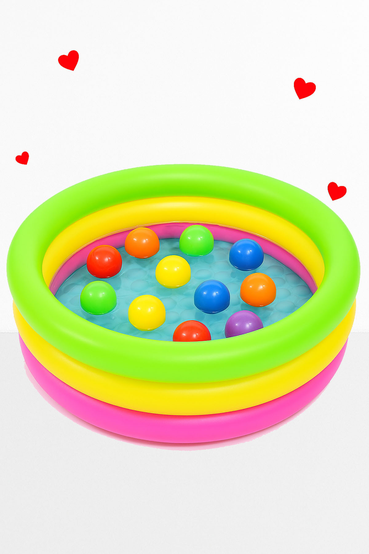 Bestway Bebek Havuzu Renkli Ve 10 Adet Toplu Şişme Çocuk Havuzu Seti 51128 Oyuncaklı 70cm x 24cm fotoğrafı 2 (önizleme)