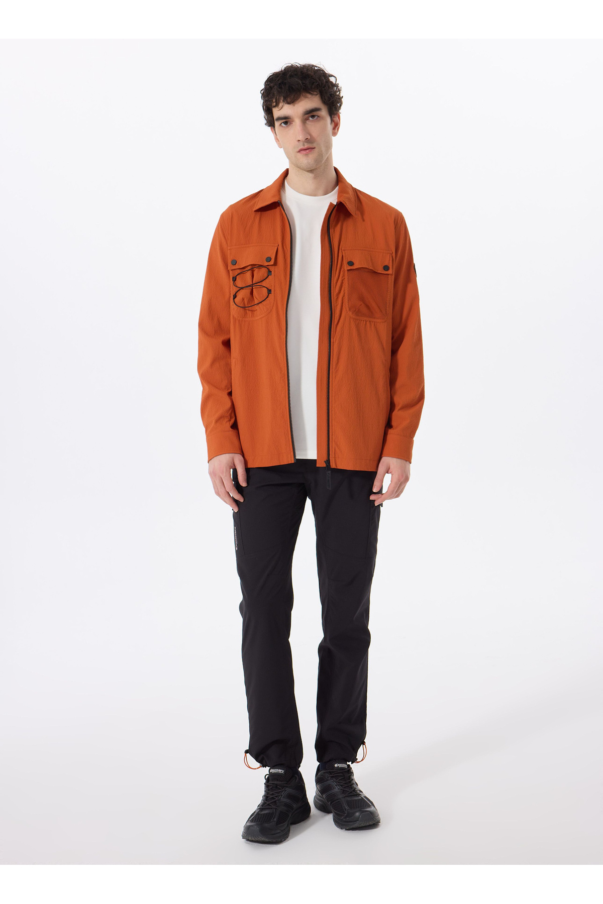 دیسکاوری اکسپدیشن شلوار مردانه مشکی کشی ضد آب مخصوص فضای باز D4SM-PNT3202