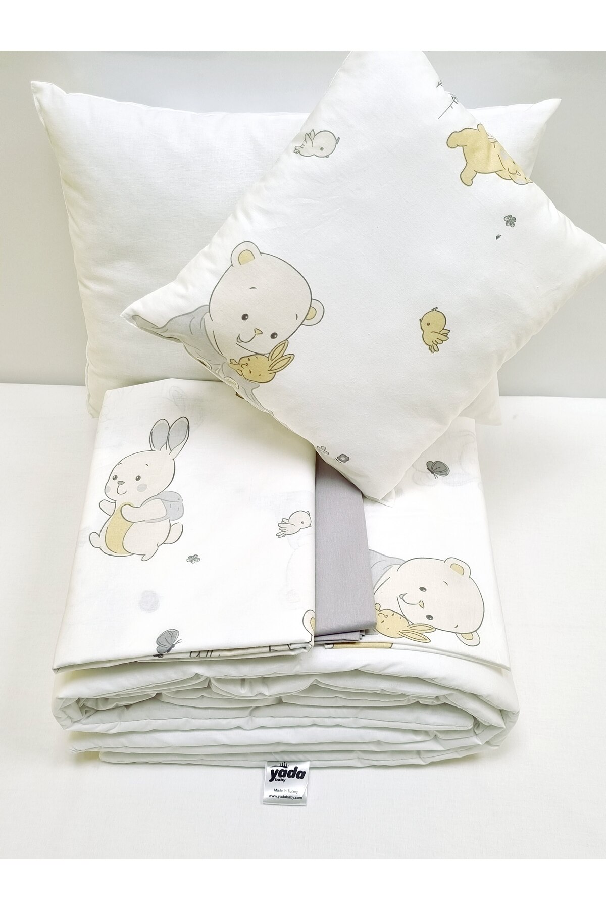 Yada Baby %100 Pamuklu Kumaştan Bebek 6 Parça Yorgan Ve Nevresim Takımı & Uyku Seti (70 X 120 CM) fotoğrafı 6 (önizleme)