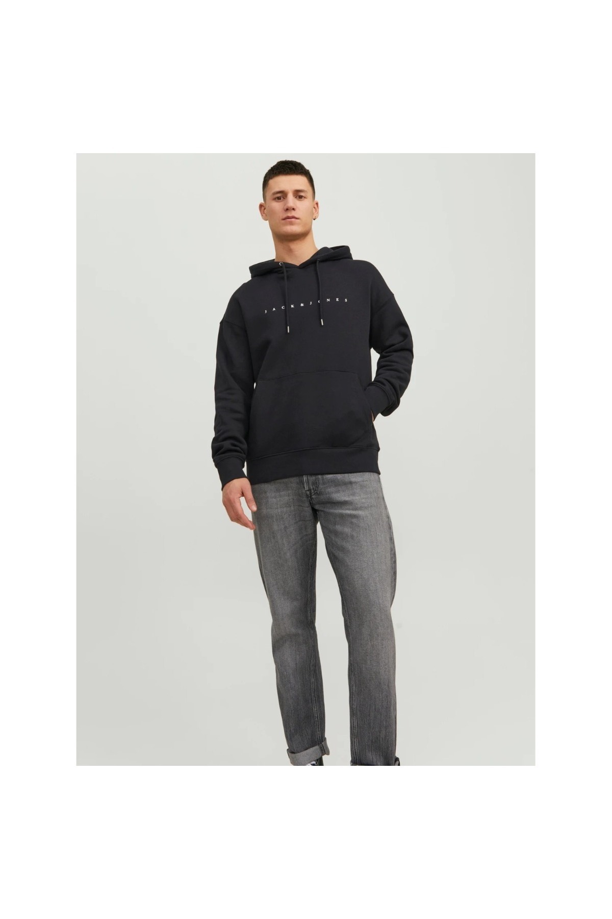 جک اند جونز سویشرت مردانه کلاهدار مشکی Jack & Jones Star