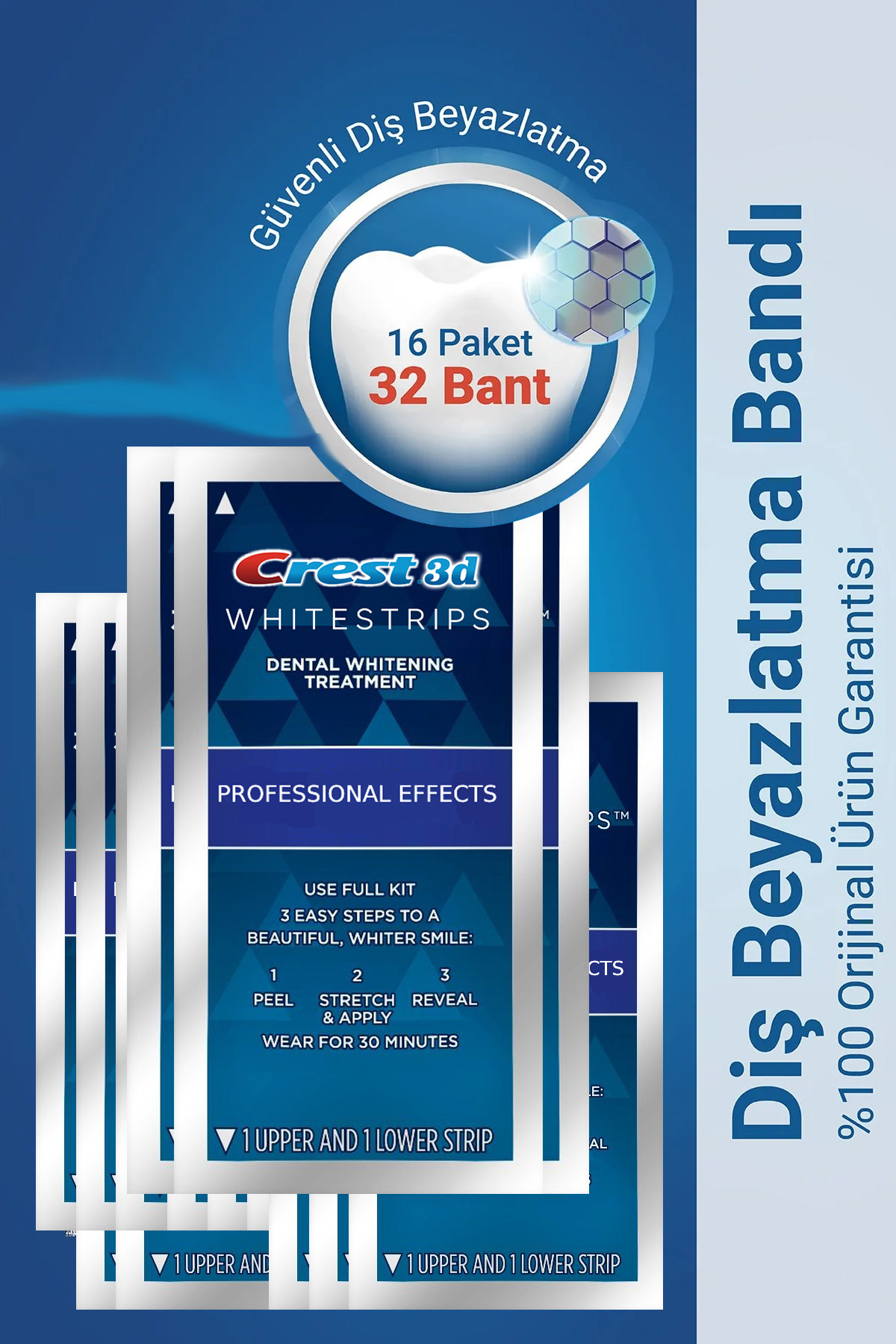 CREST 3d Whitestrips Professional Effects (16 Paket / 32 Bant)