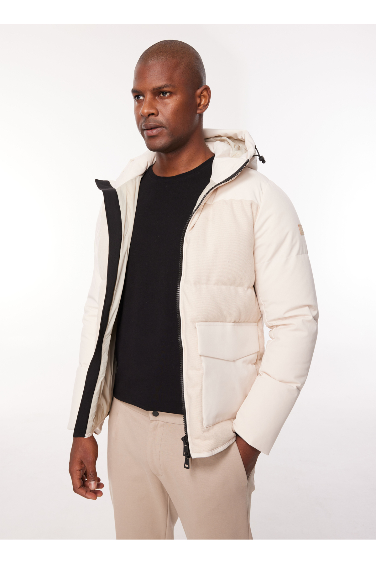 پالتو مردانه سفید A273BOB676N017/L- سایز: XL