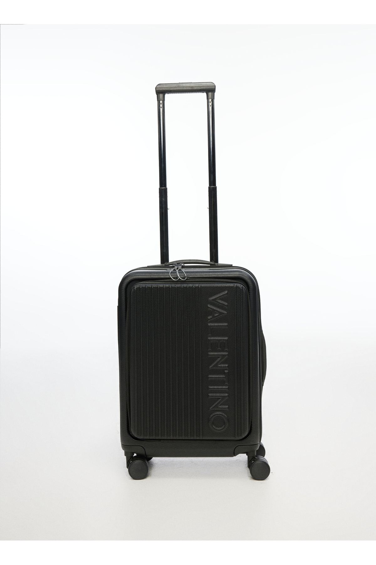 Valentino Siyah Unisex 40x25x55 cm Çekçekli Sert Valiz VV7CV01P