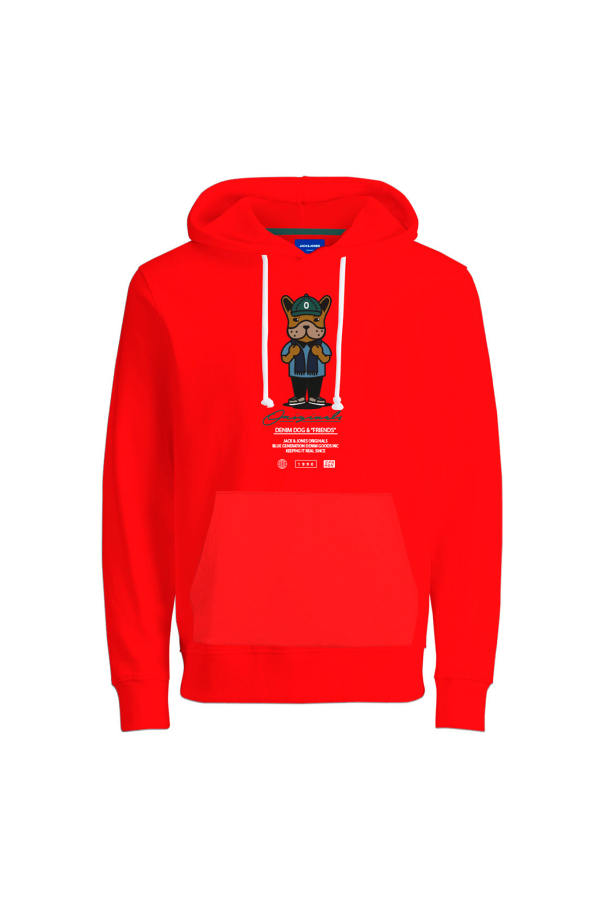 جک اند جونز سویشرت مردانه قرمز کلاهدار 12176722_JORDENIMDOG SWEAT HOOD