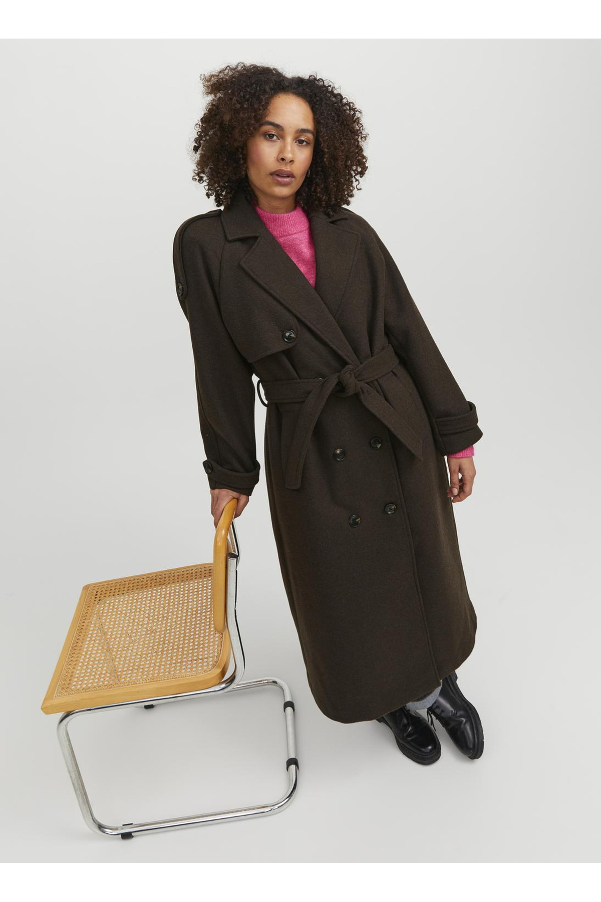 Genel Markalar Kahve Kadın Trençkot JXROSIE WOOL BLEND TRENCHCOAT