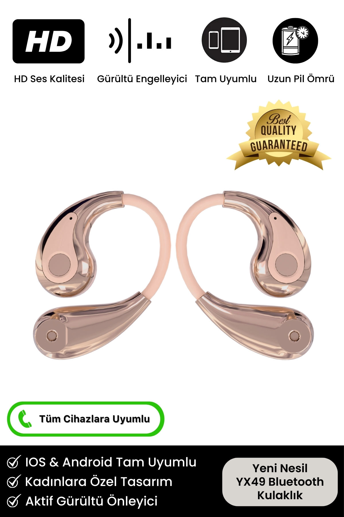 Kadınlara Özel Mini Çanta Tasarımlı Full HD Ses YX49 iOS Android Uyumlu Kadın Bluetooth Kulaklık