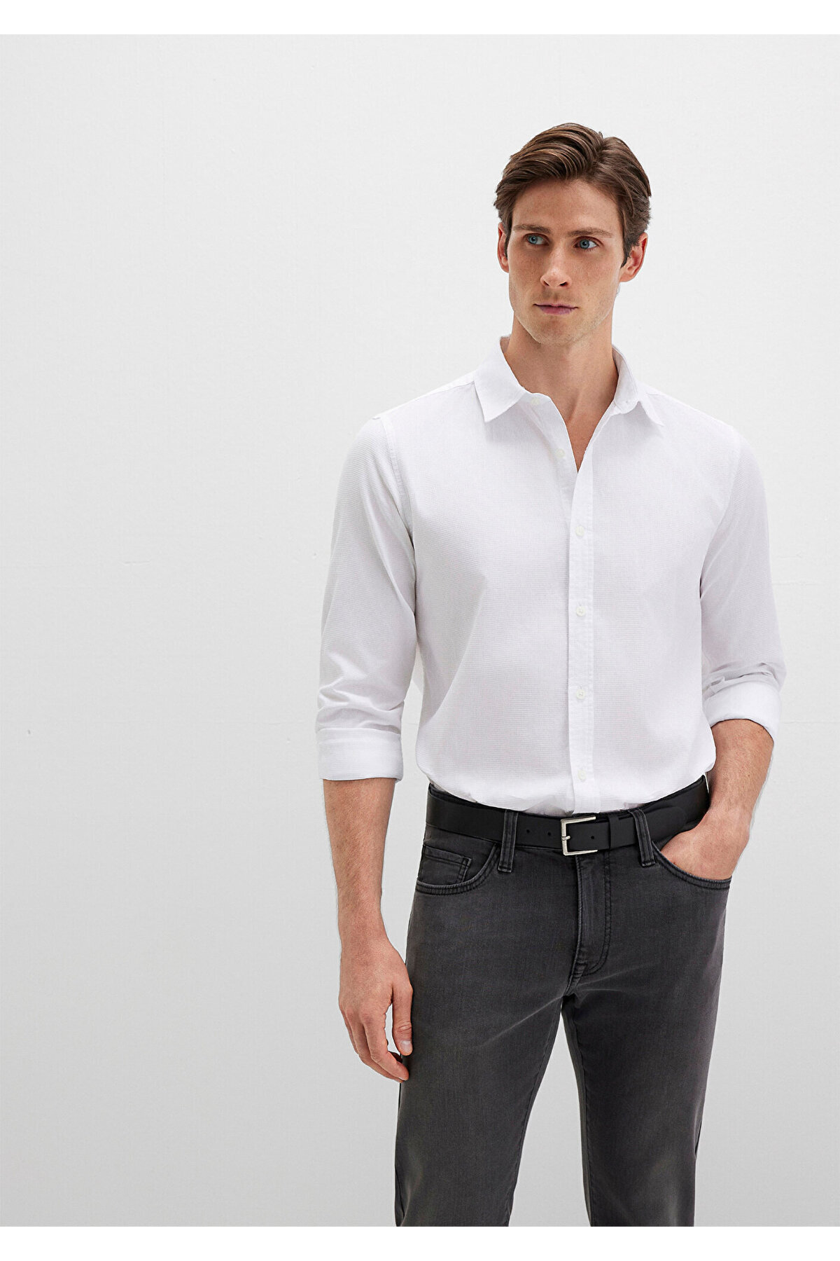 ماوی پیراهن سفید Slim Fit / Slim Cut 8810217-620 ماوی پیراهن سفید Slim Fit / Slim Cut 8810217-620