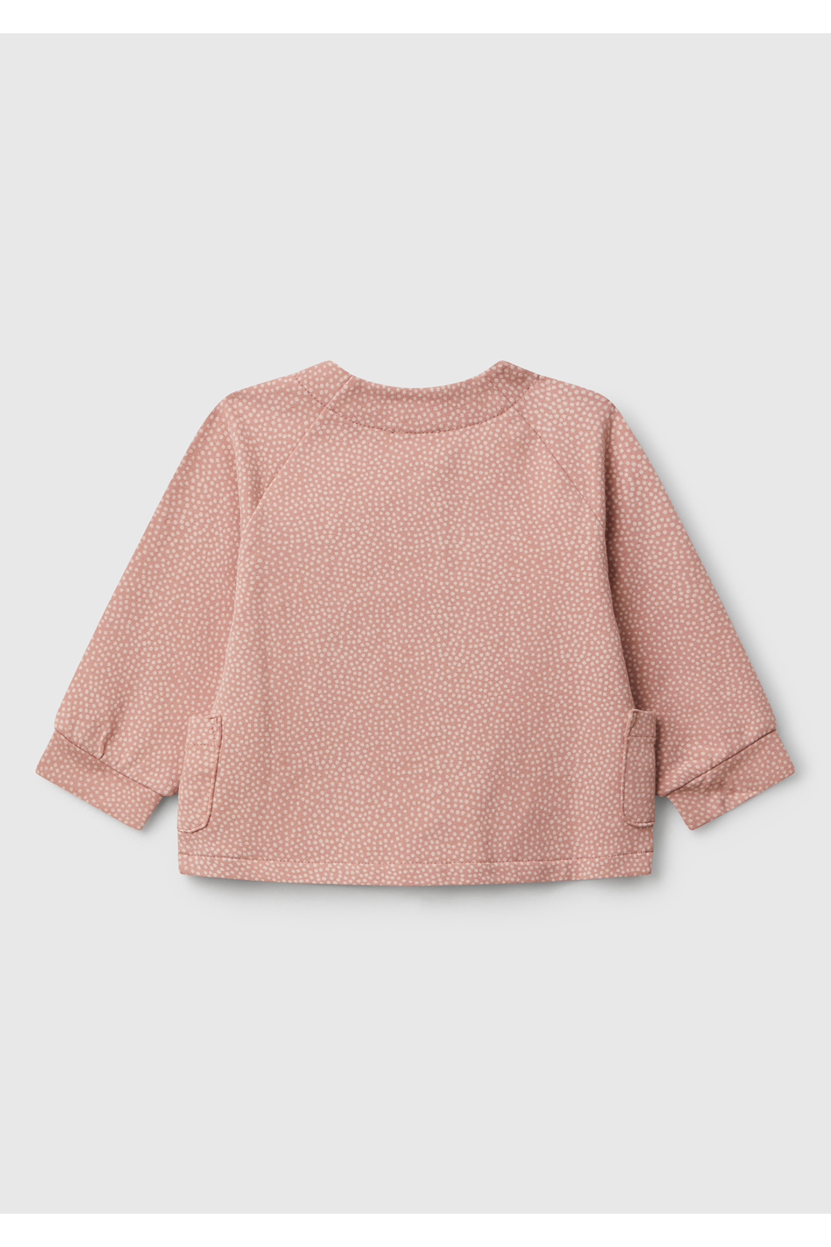 United Colors of Benetton Bebek Gül Kurusu Tamamı Desenli Gizli Çıtçıt Düğmeli Cepli Sweatshirt fotoğrafı 2 (önizleme)