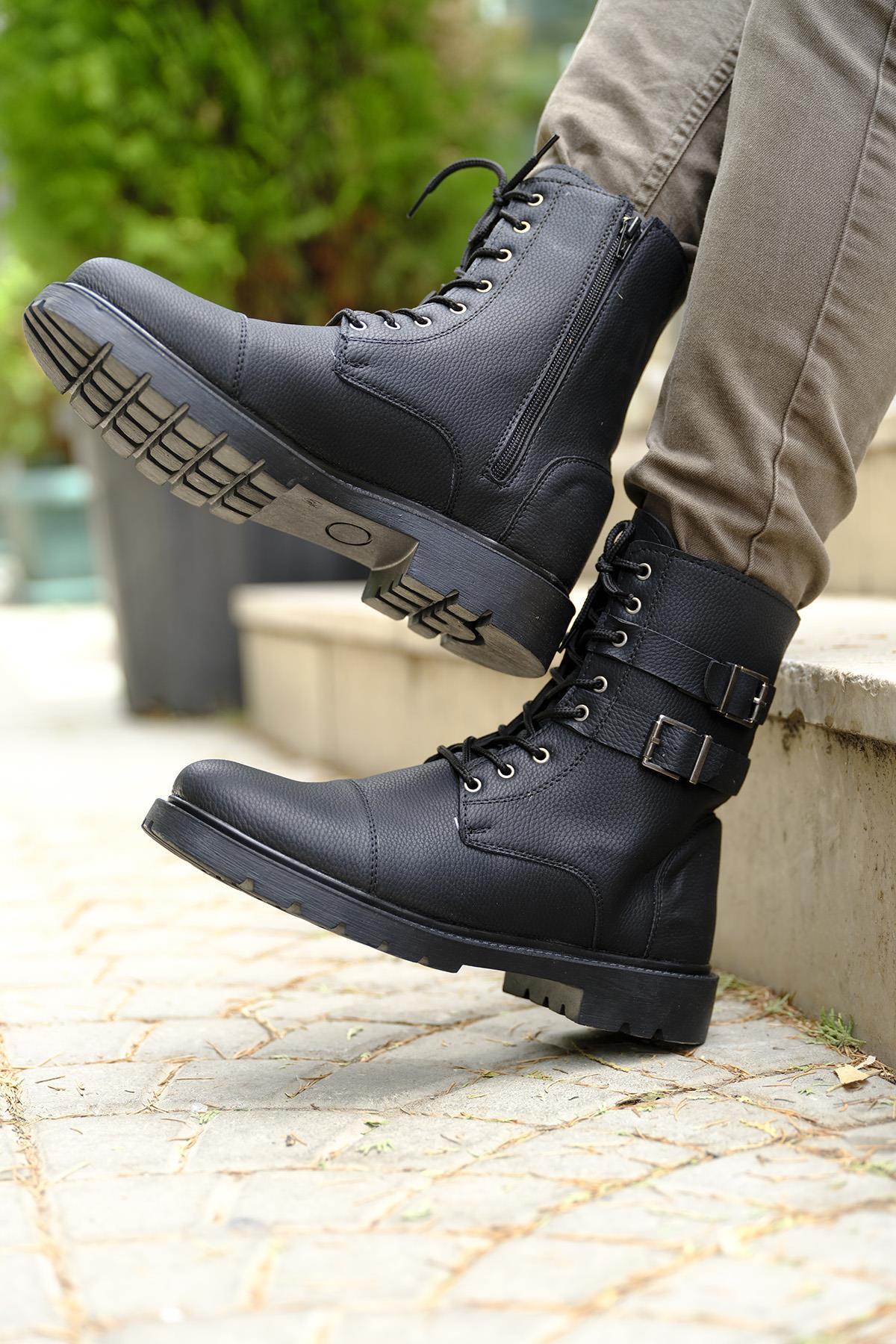 Oksit  Falcn Benny Çift Tokalı Kemerli Postal Bot - Görsel 3