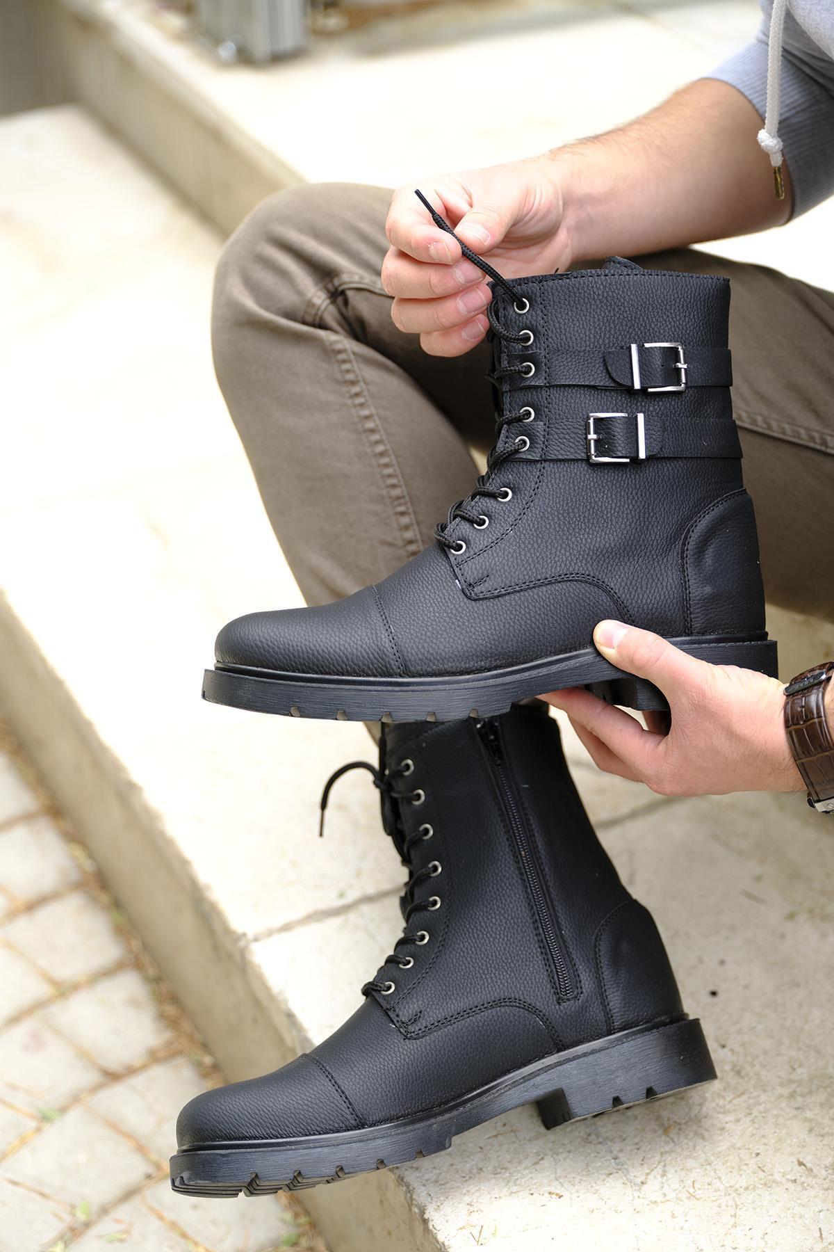 Oksit  Falcn Benny Çift Tokalı Kemerli Postal Bot - Görsel 4