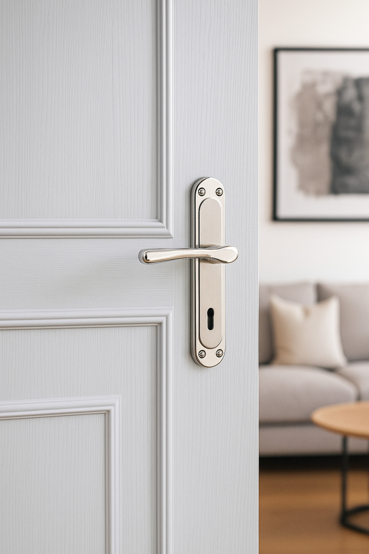 Holi Mood Kapı kolu gri nikel bir takım 22,5 * 4 uyumlu