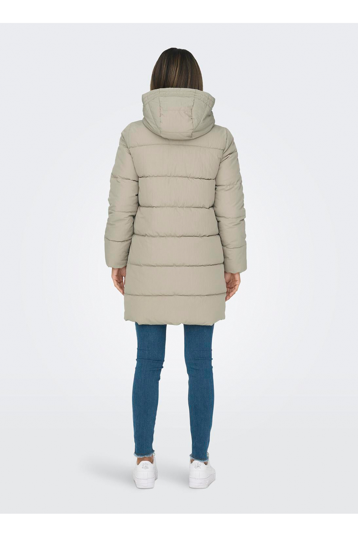 ONLY Açık Kahve Kadın Kaban ONLDOLLY LONG PUFFER COAT OTW NOOS görsel 4