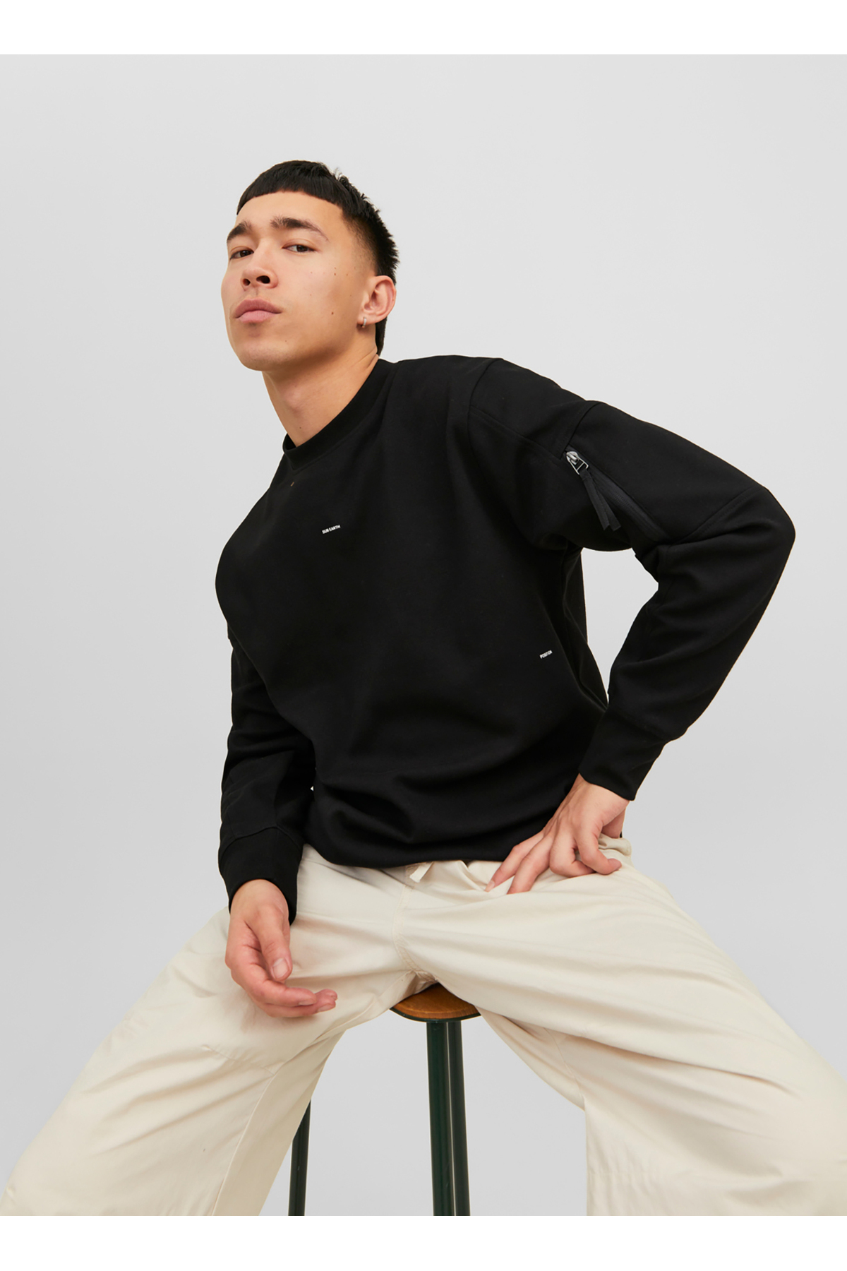 سویشرت مردانه راسته آستین افتاده | جک اند جونز Jack & Jones 5003051989 - تصویر 2