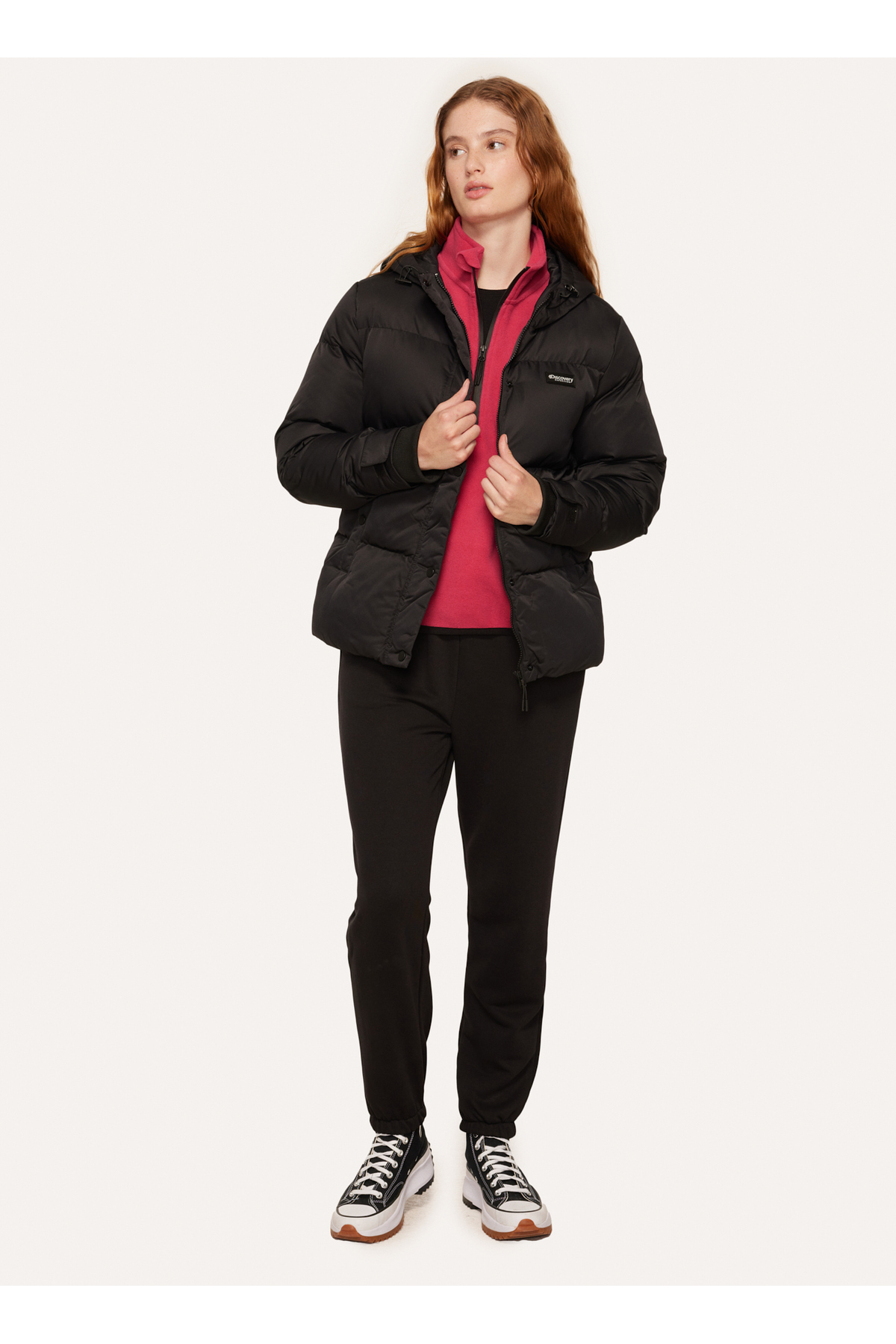 New Brand Siyah Kadın Mont W-HAKO