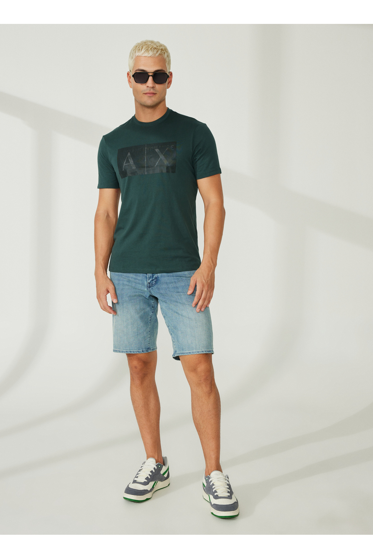 آرمانی اکسچنج شلوارک جین مردانه راحت 3RZJ65 1500-INDIGO DENIM