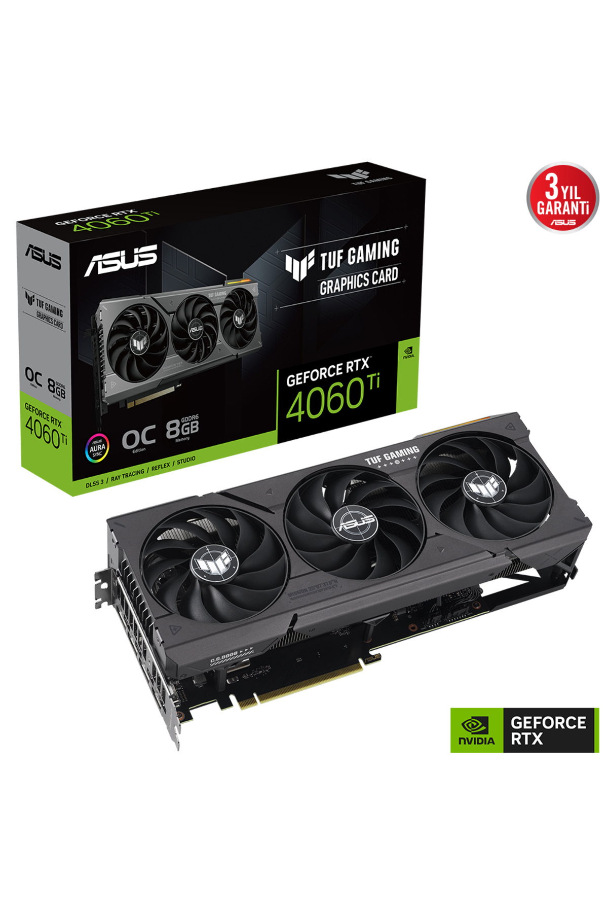ASUS TUF-RTX4060TI-O8G-GAMING 8GB Geforce RTX4060TI GDDR6 128bit