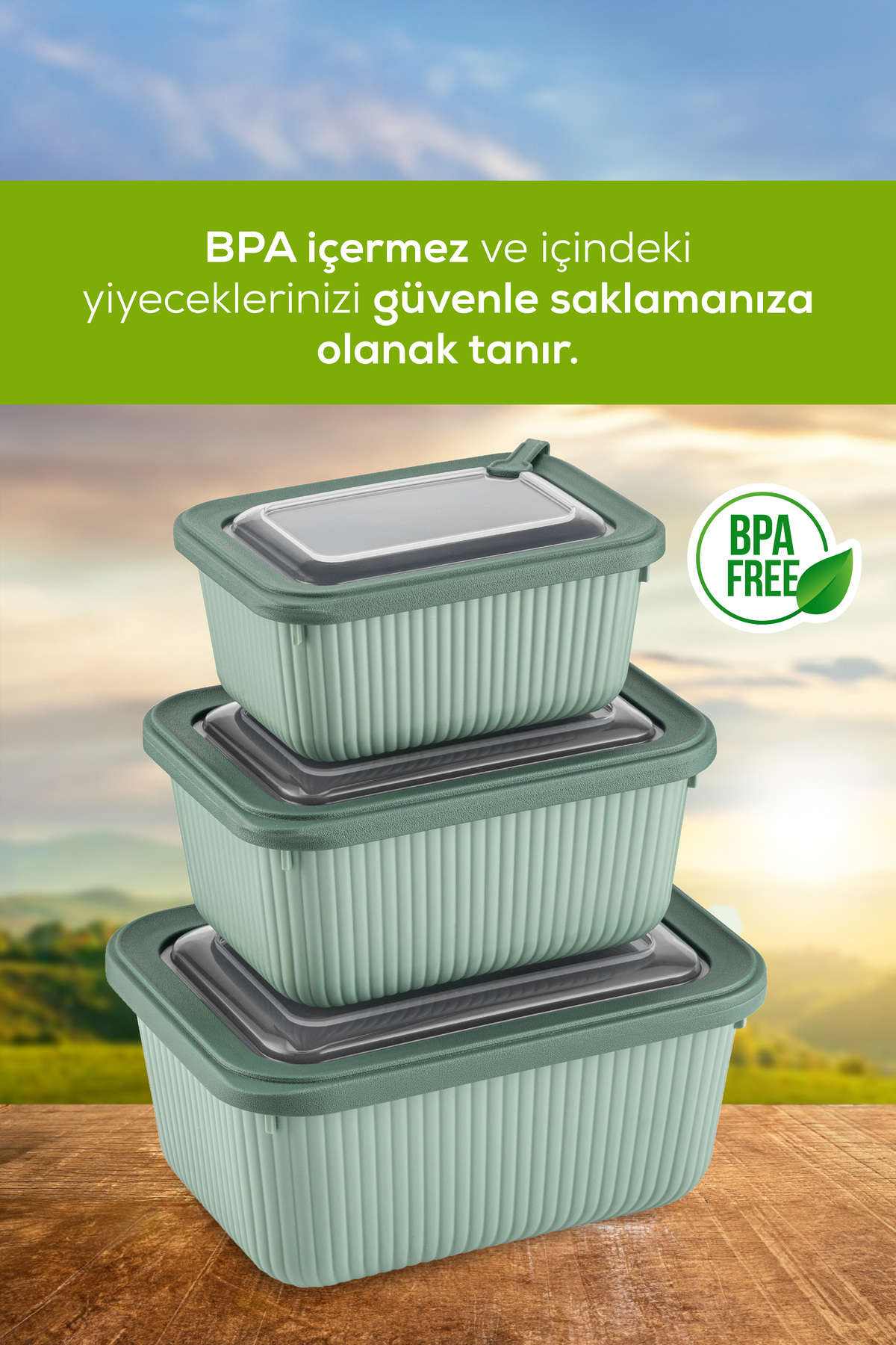 Vienev 3'lü Vip Dikdörtgen Mikrodalga Ve Difrize Uygun Saklama